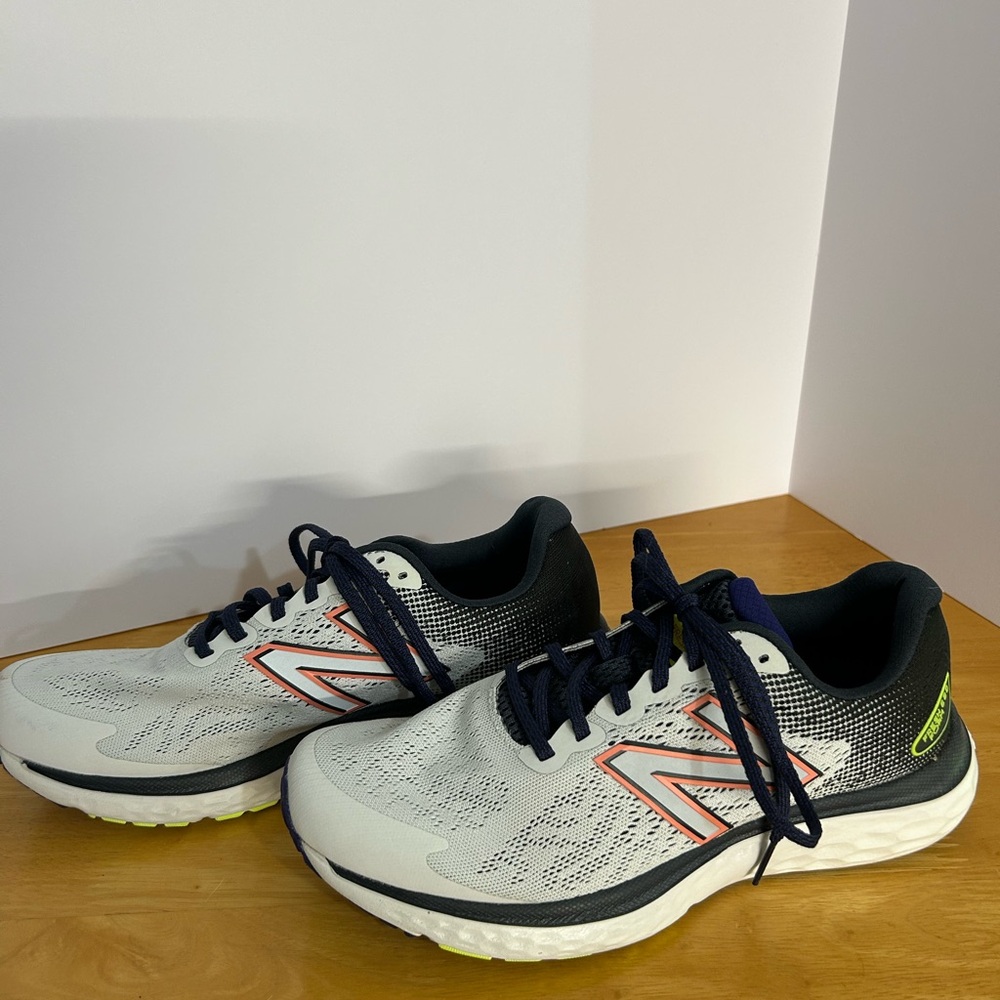 New Balance White and Black Athletic Shoes